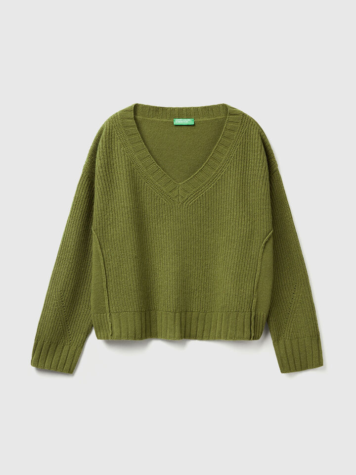 V NECK SWEATER L/S Women image number 5